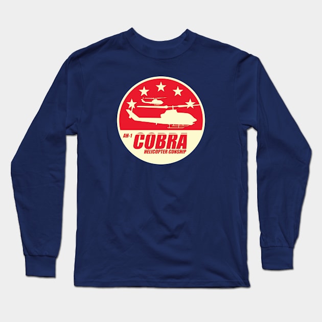 AH-1 Cobra Helicopter Gunship Long Sleeve T-Shirt by TCP